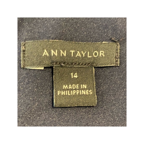 Ann Taylor Sleeveless Navy Tattersall Plaid Dress - Picture 10 of 11